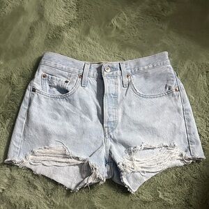 Levi's Light Blue Denim Jean Shorts